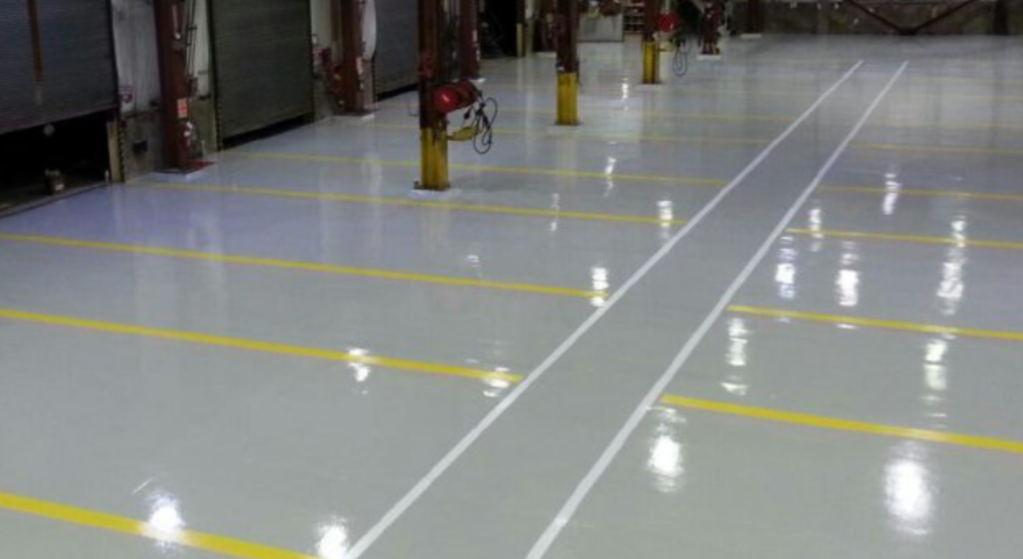 warehouse floor automotive shop gray