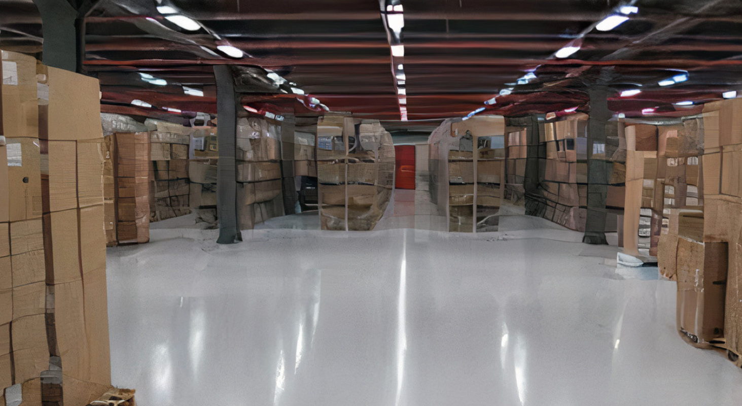 warehouse gray epoxy floor