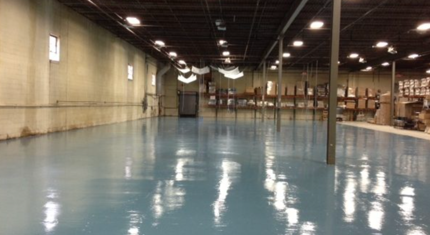 warehouse epoxy light blue