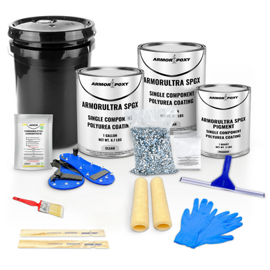 SPGX Polyurea - Full Flake Broadcast Kit - 3-Layers - 300 & 600 Sq Ft