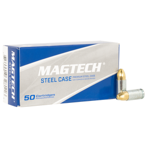 Magtech Ammo 9mm Steel Case 115gr FMJ 1135 FPS 50/Box
