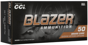 CCI Blazer Brass Ammo 357 Magnum 158gr FMJ 1250 FPS 50/Box