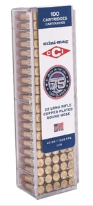 CCI 75 Year Anniversary Ammo 22 LR Mini-Mag 40gr Copper Plated Round Nose 1235 FPS 100/Box [50 boxes] 5000 Round Case Free Shipping