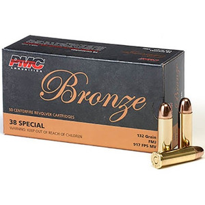 PMC Bronze 38 Special 132gr FMJ 917 fps 50/box