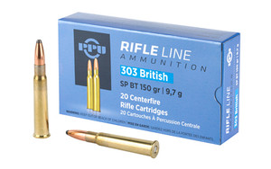 PPU Ammo 303 British 150gr SP 2690 FPS 20/box