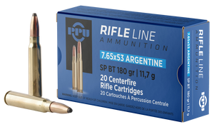 PPU Ammo 7.65x53 Argentine 180gr SP Soft Point 2589 FPS 20/box