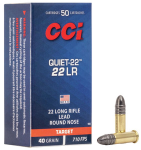 CCI Quiet 22 LR 40gr Subsonic ammo 710 FPS 50/box [100 Boxes] 5000 Round Case Free Shipping