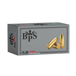 BPS Ammo 9mm 115gr FMJ 1250 FPS Brass Cased 50/box [20 Boxes] 1000 Round Case Free Shipping