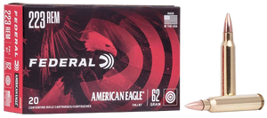 Federal American Eagle Ammo 223 Rem 62gr FMJ 3020 FPS 20/Box [25 Boxes] 500 Rounds Rebate $25 Back