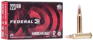 Federal American Eagle Ammo 223 Rem 62gr FMJ 3020 FPS 20/Box [25 Boxes] 500 Rounds