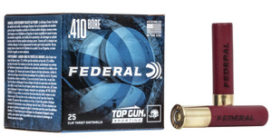 Federal Top Gun Ammo 410 #9 Shot 1/2 oz 2.5" Shell 1330 FPS 25/Box Federal Top Gun Ammo 410 #9 Shot 1/2 oz 2.5" Shell 1330 FPS 25/Box
