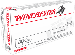 Winchester Ammo 300 Blackout 125gr Open Tip Range 2185 FPS 20/Box