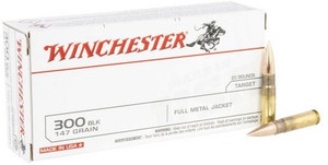 Winchester Ammo 300 Blackout 147gr FMJ 1920 FPS 20/Box Winchester Ammo 300 Blackout 147gr FMJ 1920 FPS 20/Box