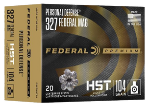 Federal Premium Personal Defense Ammo 327 Federal Mag 104gr HST 1500 FPS 20/Box