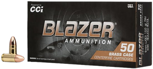 CCI Blazer Brass Ammo 9mm 100gr FMJ 1130 FPS Reduced Recoil Load 50/Box [30 Boxes] 1500 Rounds Free Shipping