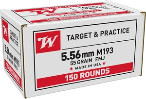 Winchester Lake City Target & Practice Ammo 5.56 Nato 55gr M193 3180 FPS 150/Box [4 Boxes] 600 Rounds Free Shipping