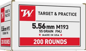Winchester Lake City Target & Practice Ammo 5.56 Nato 55gr M193 3180 FPS 200/Box [5 Boxes] 1000 Rounds Free Shipping