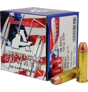 Hornady American Gunner Ammo 38 Special 125gr XTP JHP 900 FPS 25/Box