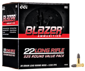 CCI Blazer Ammo 22 LR 38gr Lead Round Nose 1235 FPS 525/Box [10 Boxes] 5250 Rounds Free Shipping