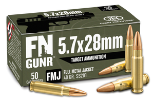FN GUNR Target Ammo 5.7x28mm 40gr FMJ 1700 FPS 50/Box [10 boxes] 500 Rounds Free Shipping