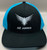 AEAMMO Premium Low Pro Trucker SnapBack Hat Black w/ Neon Blue Mesh Back
