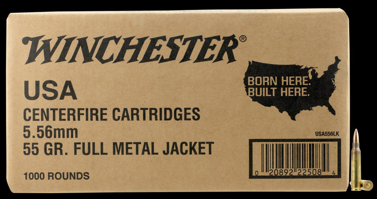 Winchester Lake City Ammo 5.56 Nato 55gr FMJ 3180 FPS Bulk Deal 1000/Box Free Shipping