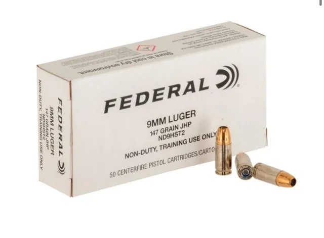 Federal Ammo 9mm 147gr HST JHP 1000 FPS 50/Box