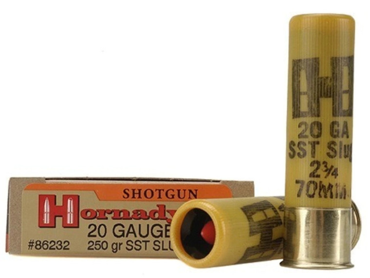 [CLOSEOUT] Hornady SST Slug 20ga 2 3/4" 250gr 20 gauge Sabot Slug 1800 FPS 5/box