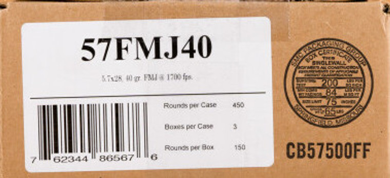 Fiocchi Range Dynamics Ammo 5.7x28mm 40gr FMJ 1700 FPS 150/Box [10 Boxes] 1500 Rounds Free Shipping
