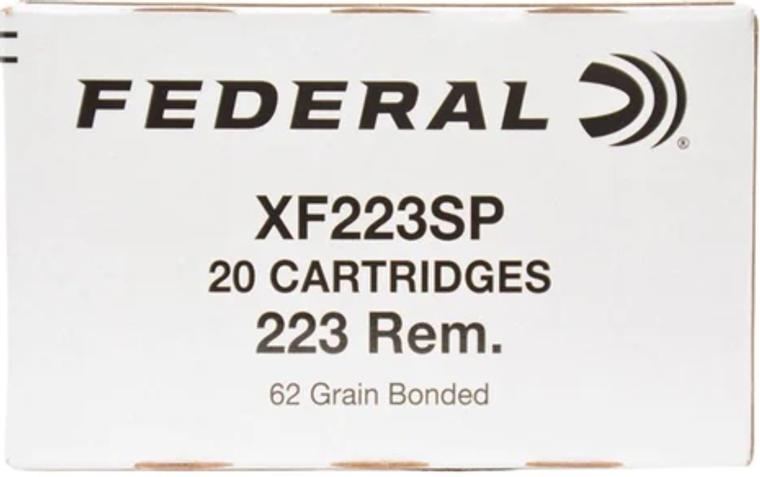 Federal Ammo 223 Rem 62gr Tactical Bonded Soft Point 3050 FPS 20/box