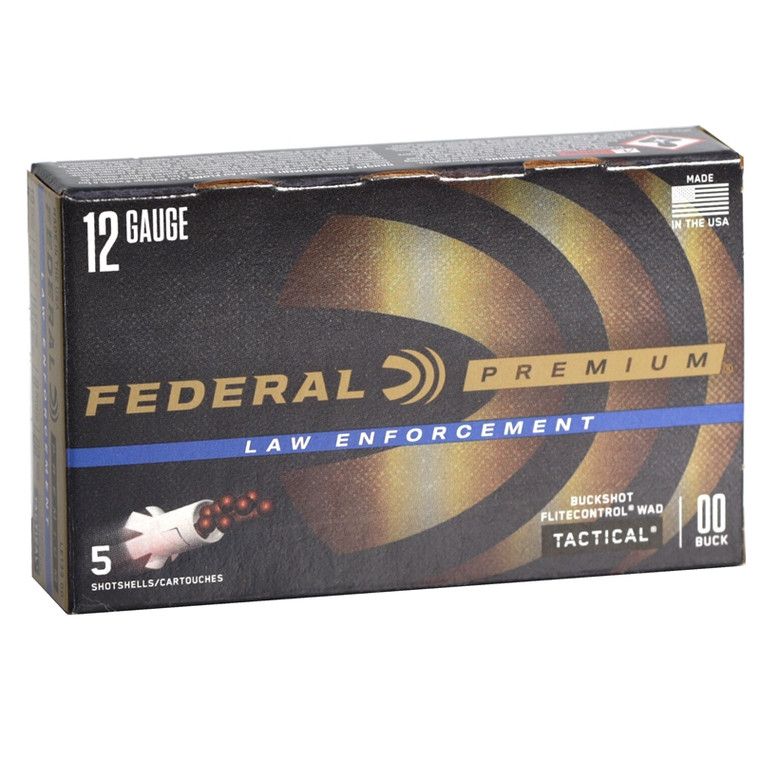 Federal Premium Tactical Ammo 12 Gauge FliteControl 00 Buck 8 pellets 2.75" 1145 FPS 5/Box [50 Boxes] 250 Rounds Free Shipping