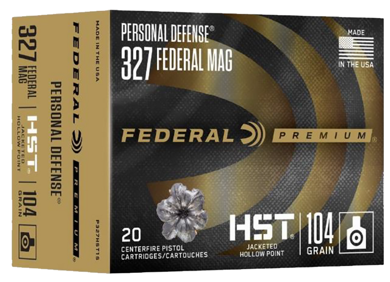 Federal Premium Personal Defense Ammo 327 Federal Mag 104gr HST 1500 FPS 20/Box
