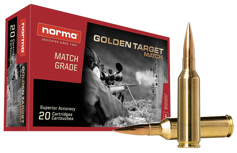 Norma Golden Target Match Ammo 6.5 PRC 143gr BTHP 2831 FPS 20/Box