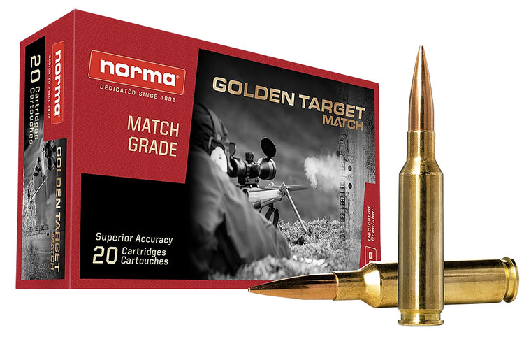 Norma Golden Target Match Ammo 6.5 Creedmoor 130gr BTHP 2851 FPS 20/Box