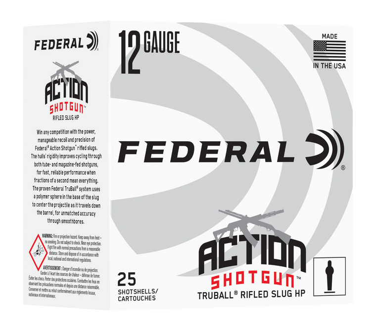Federal Action Shotgun Ammo 12 Gauge 1oz Trueball Rifled Slug 1300 FPS 2.75" Shell 25/Box [10 Boxes] 250 Round Case Free Shipping