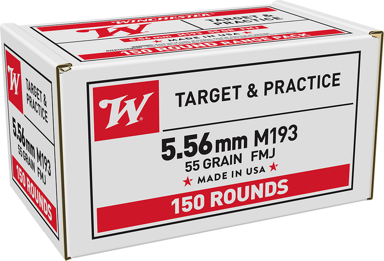 Winchester Lake City Target & Practice Ammo 5.56 Nato 55gr M193 3180 FPS 150/Box [4 Boxes] 600 Rounds Free Shipping