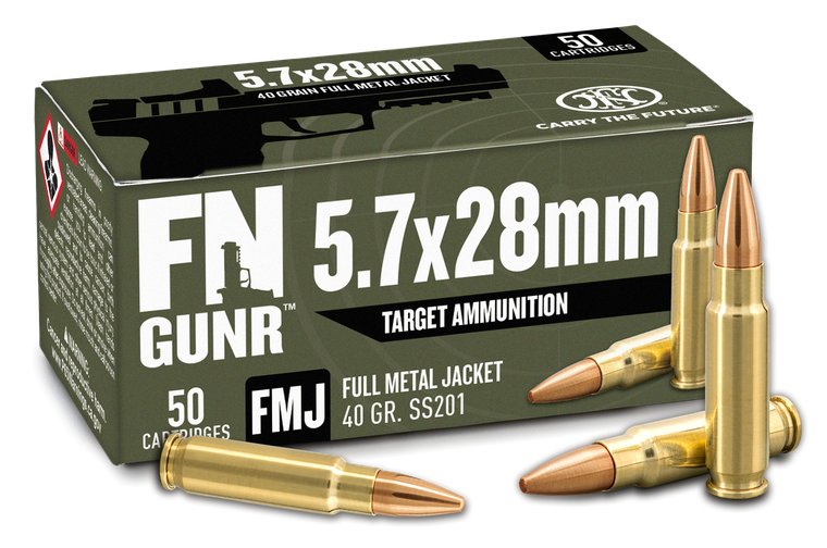 FN GUNR Target Ammo 5.7x28mm 40gr FMJ 1700 FPS 50/Box [20 boxes] 1000 Rounds Free Shipping