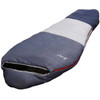 Slumberjack Sky Pond 40F Mummy Sleeping Bag, blue, front view, fully closed