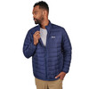 Man wearing Slumberjack Outdoor Down Puffer, front view, partially unzipped