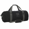 Black - SJK Ransak 110 Duffel Bag in black. Image is a side shot of the bag with the carry straps lifted above the bag.