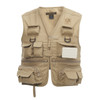 SJK Youth Lure 26 Pocket Fishing Vest, Khaki, front view