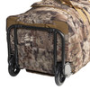 SJK Wherewithal Duffel bag, Highlander Camo, showing bottom of frame and wheels