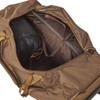 SJK Wherewithal Duffel bag, Coyote Brown, shown with main compartment opened