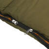 Close up of SJK South Fork 15/25 sleeping bag, showing zippers