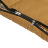Close up of SJK North Fork 10/20 sleeping bag, showing zipper sliders