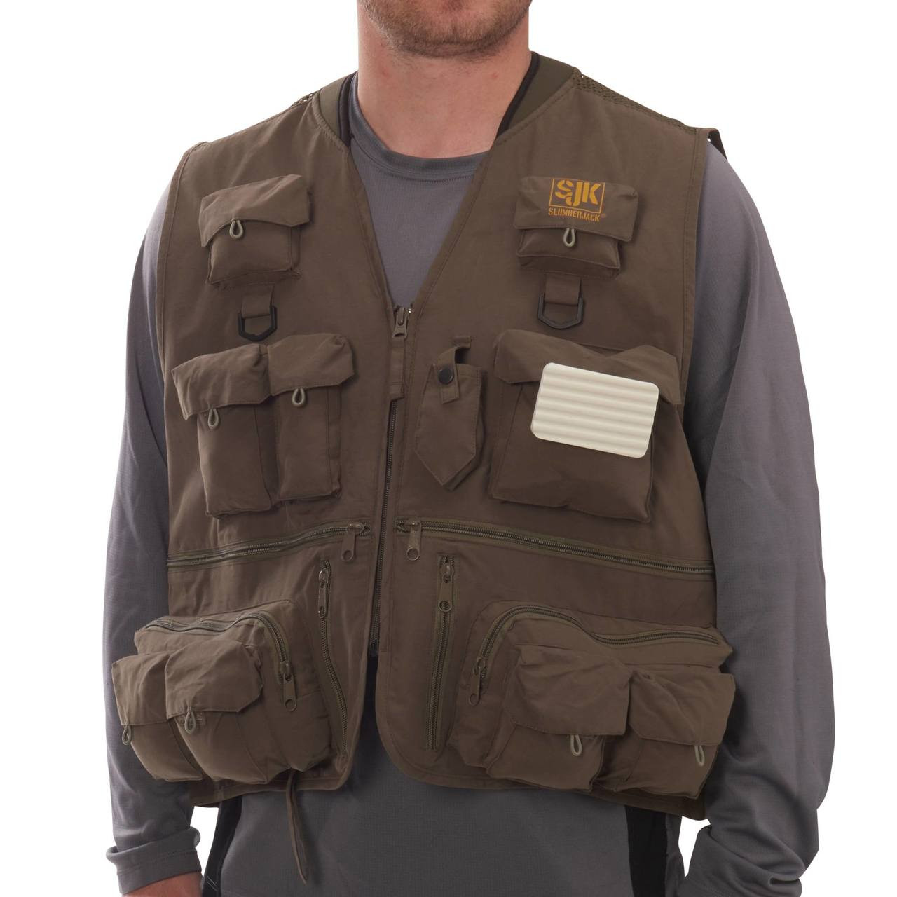 SJK Leader 27 Pocket Mesh Back Fishing Vest, Size XL