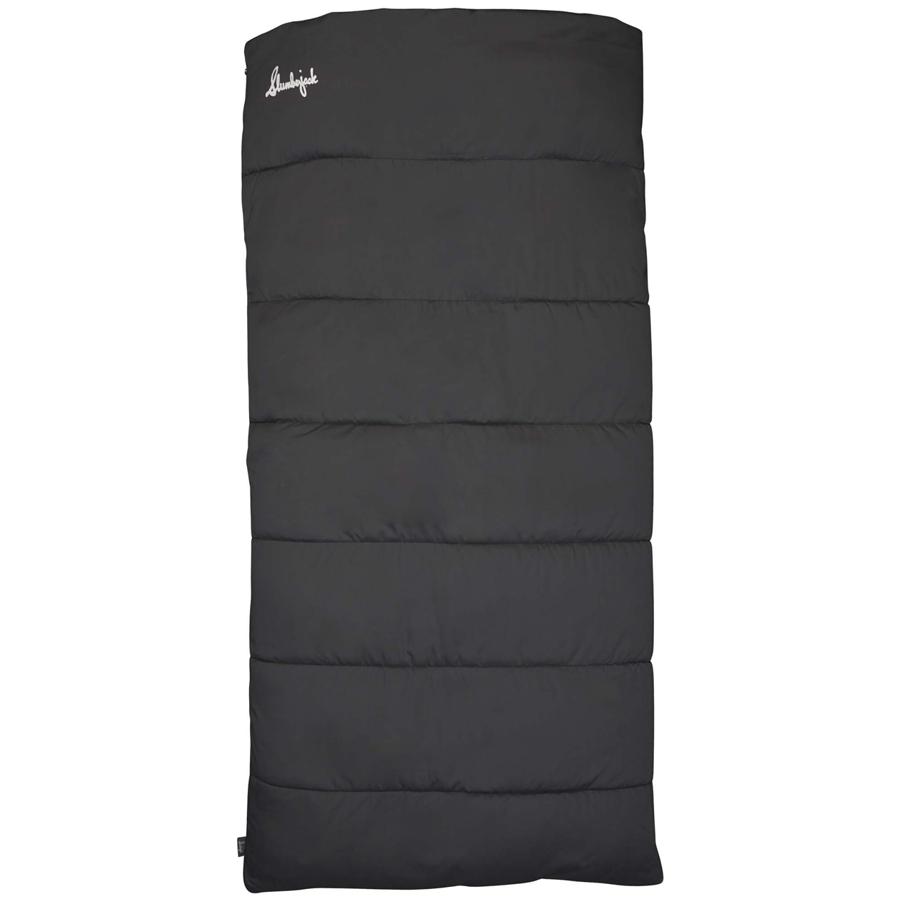 Slumberjack Grand Lake 20F Deluxe Sleeping Bag, gray, front view, fully closed