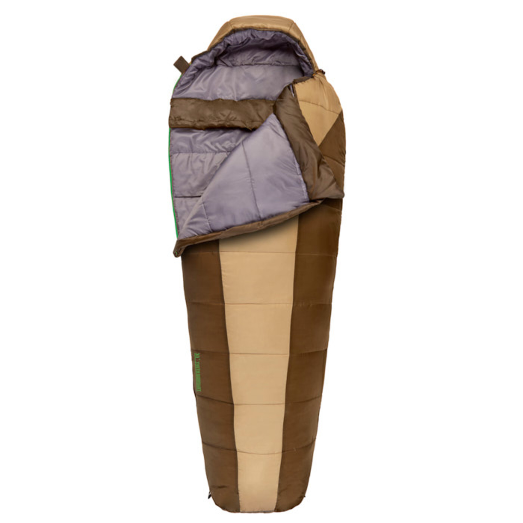 SJK Youth Boundary 30 sleeping bag, front view, partially unzipped