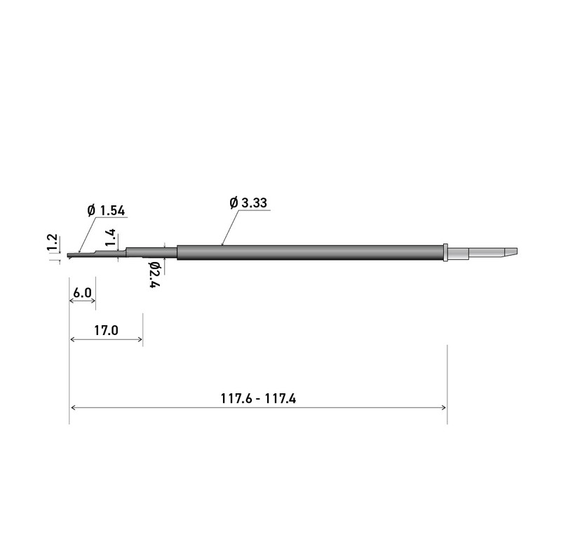 スモールボアスタイラス120mmロング