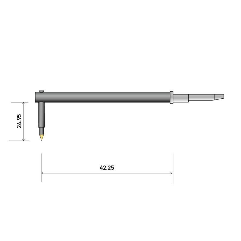 60mm 90° 2um x 24.9mm スタイラス